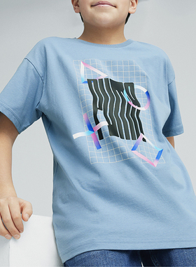 Puma/彪马正品26夏PLAYSTATION儿童圆领印花休闲短袖624865-20