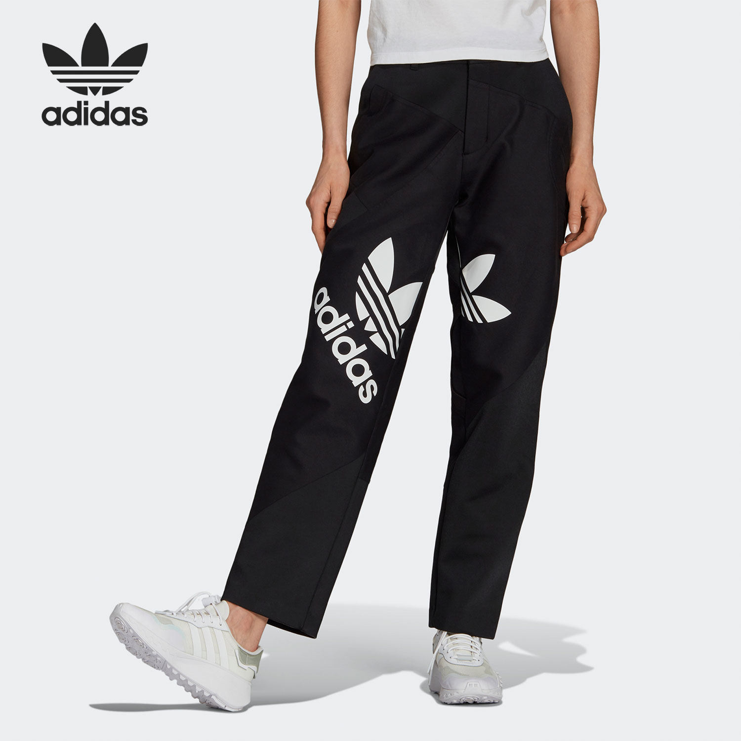 阿迪达斯女子宽松运动长裤