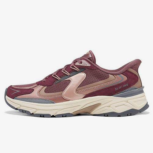 Skechers/斯凯奇正品四季款女士轻盈减震耐磨跑步鞋150711-BURG