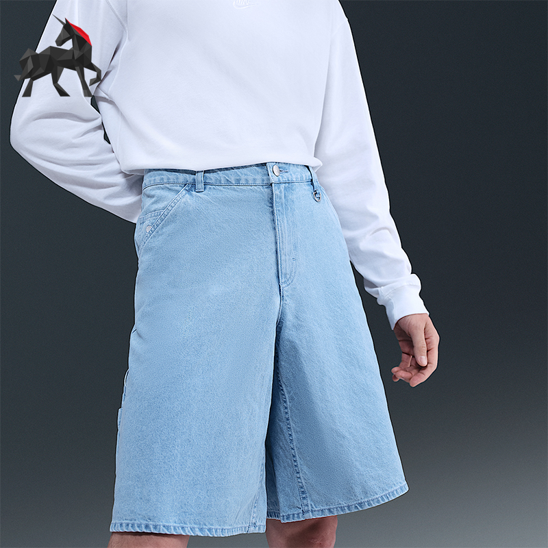 Nike/耐克正品2025夏季款男士运动牛仔宽松休闲短裤IO7868-493