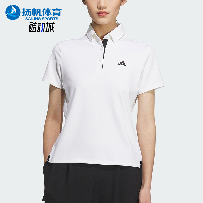 Adidas/阿迪达斯正品POLO SS女士针织经典高尔夫翻领POLO衫JM3015