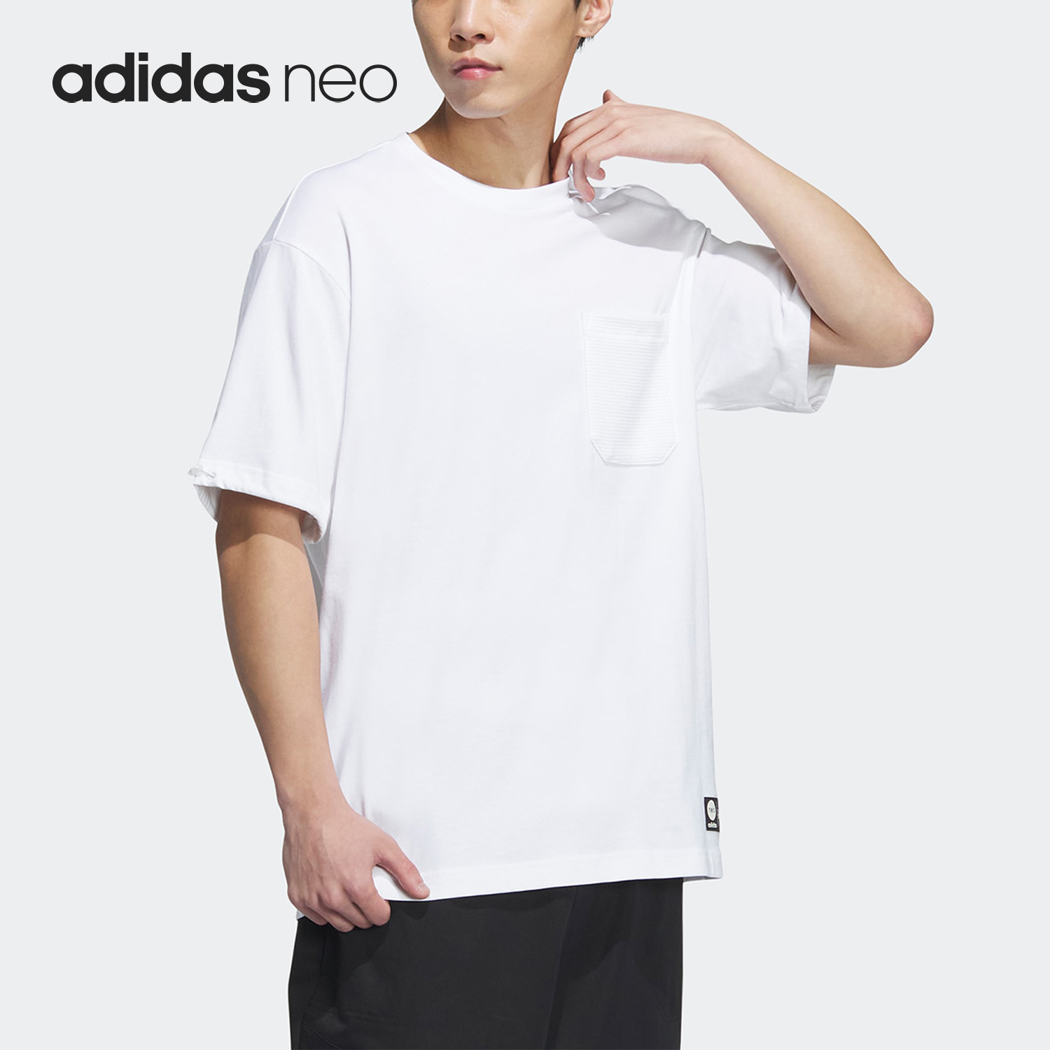 Adidas/阿迪达斯正品NEO男女夏季新款印花运动T恤上衣IP4039
