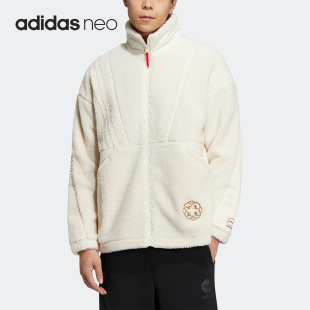 男女摇粒绒休闲运动外套IQ1579 NEO冬季 Adidas 阿迪达斯正品