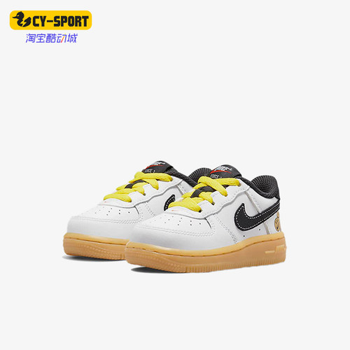 Nike/耐克正品AirForce1LV8新款婴童白棕色板鞋DO5863-100