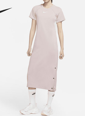 Nike/耐克正品女子舒适休闲透气圆领运动连衣裙 DM8879-222
