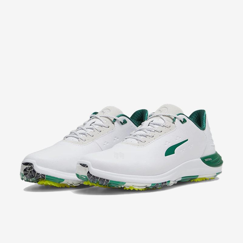 Puma/彪马官方正品稳定高尔夫球鞋白绿男黄绿色低帮鞋子379856-01