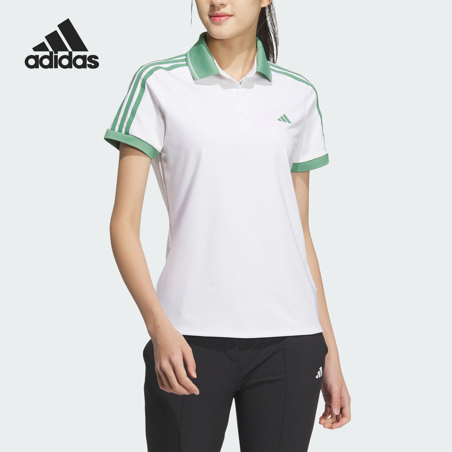 阿迪达斯女士运动POLO衫