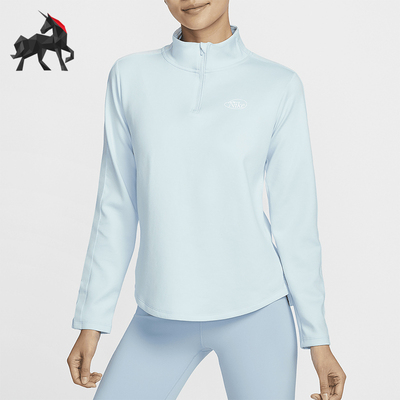 耐克女士简约半拉链休闲长袖