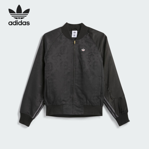 Adidas/阿迪达斯正品三叶草男士印花保暖运动棉服外套JD3543