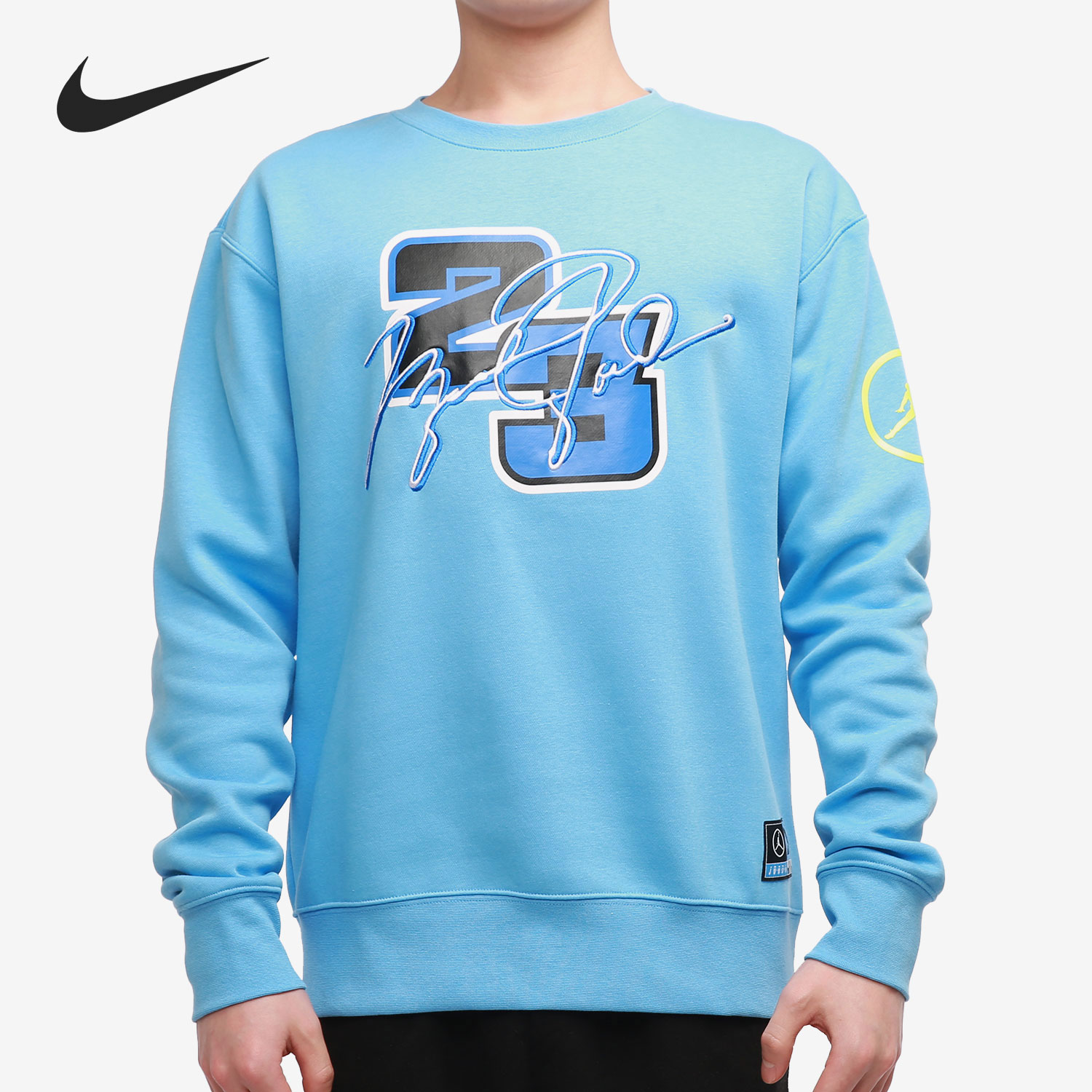 nike/耐克正品2021春季新款男子圆领套头休闲运动卫衣dd3877-412
