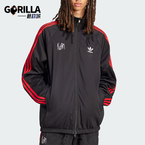 阿迪达斯男女拼接双面穿保暖外套