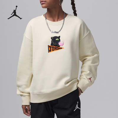 Nike/耐克正品JORDAN大童加绒保暖圆领套头卫衣IB5839-113