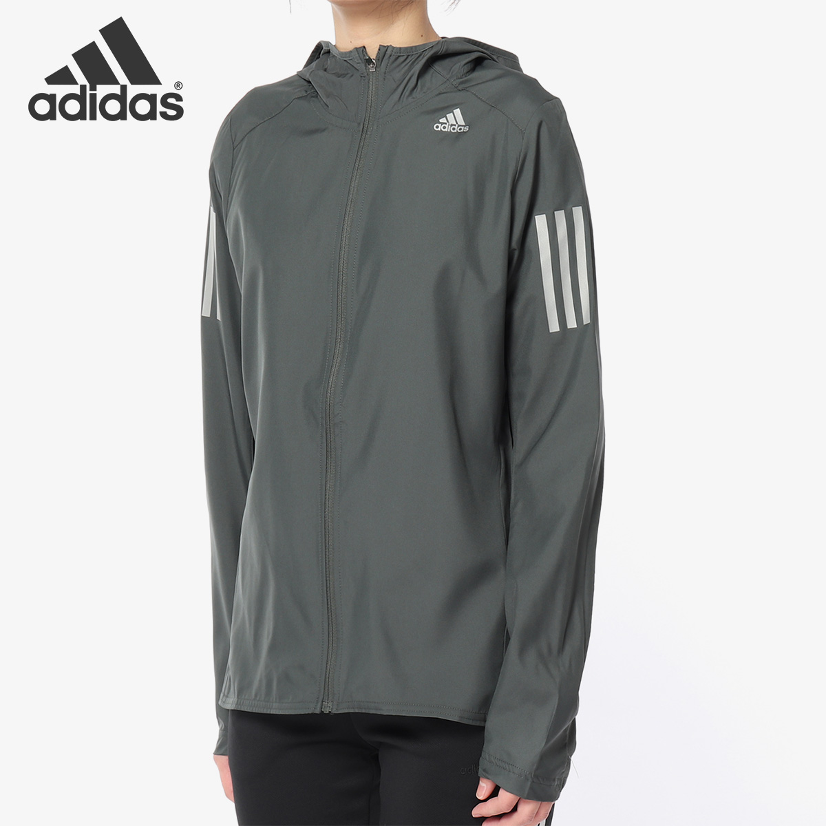 阿迪达斯女子跑步梭织夹克外套