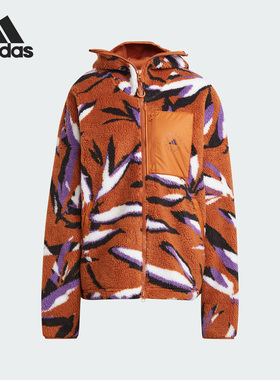 Adidas/阿迪达斯官方正品 JAQ FLEECE 女士羊羔毛保暖外套IK9340