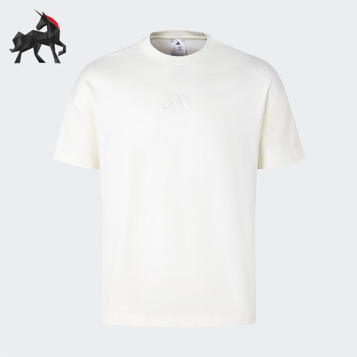 Adidas/阿迪达斯正品新款男士运动休闲透气简约短袖JY8566