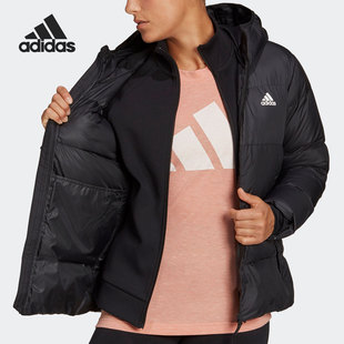 Adidas/阿迪达斯正品BIG BAFFLE 女士户外运动羽绒服H14172