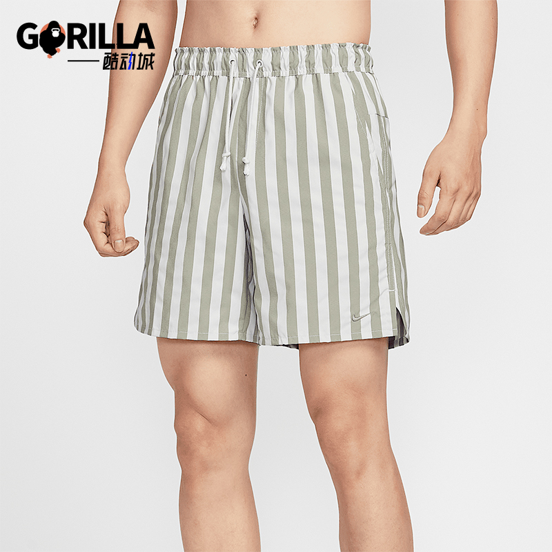 Nike/耐克正品Dri-FIT男士梭织条纹透气跑步训练短裤HJ3161-320