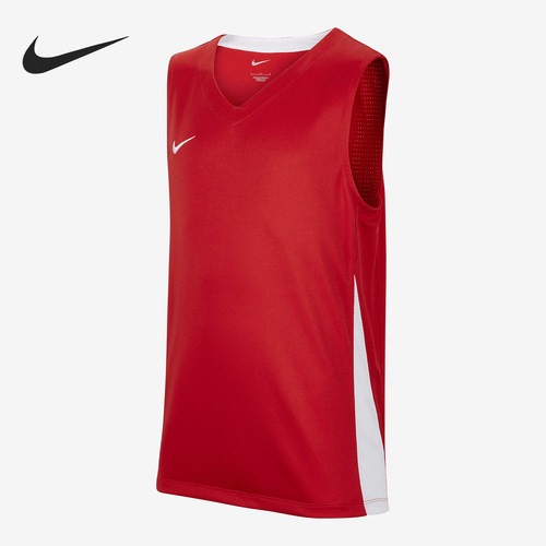 Nike/耐克正品夏季新款大童网眼篮球V领宽松球衣HF0698-657