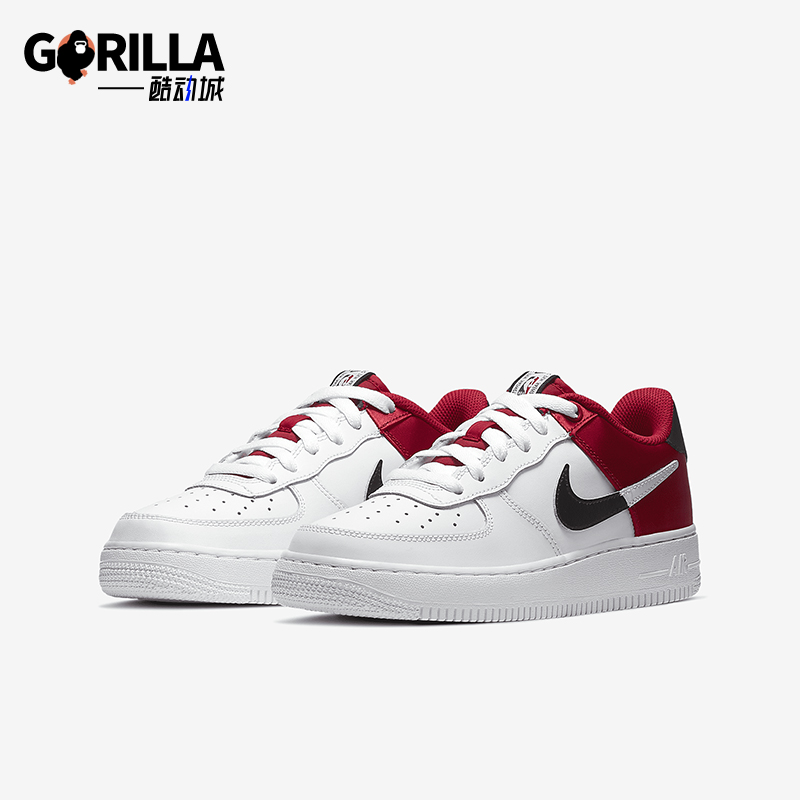 Nike/耐克正品Air Force 1 GS女子大童休闲透气板鞋CK0502-600