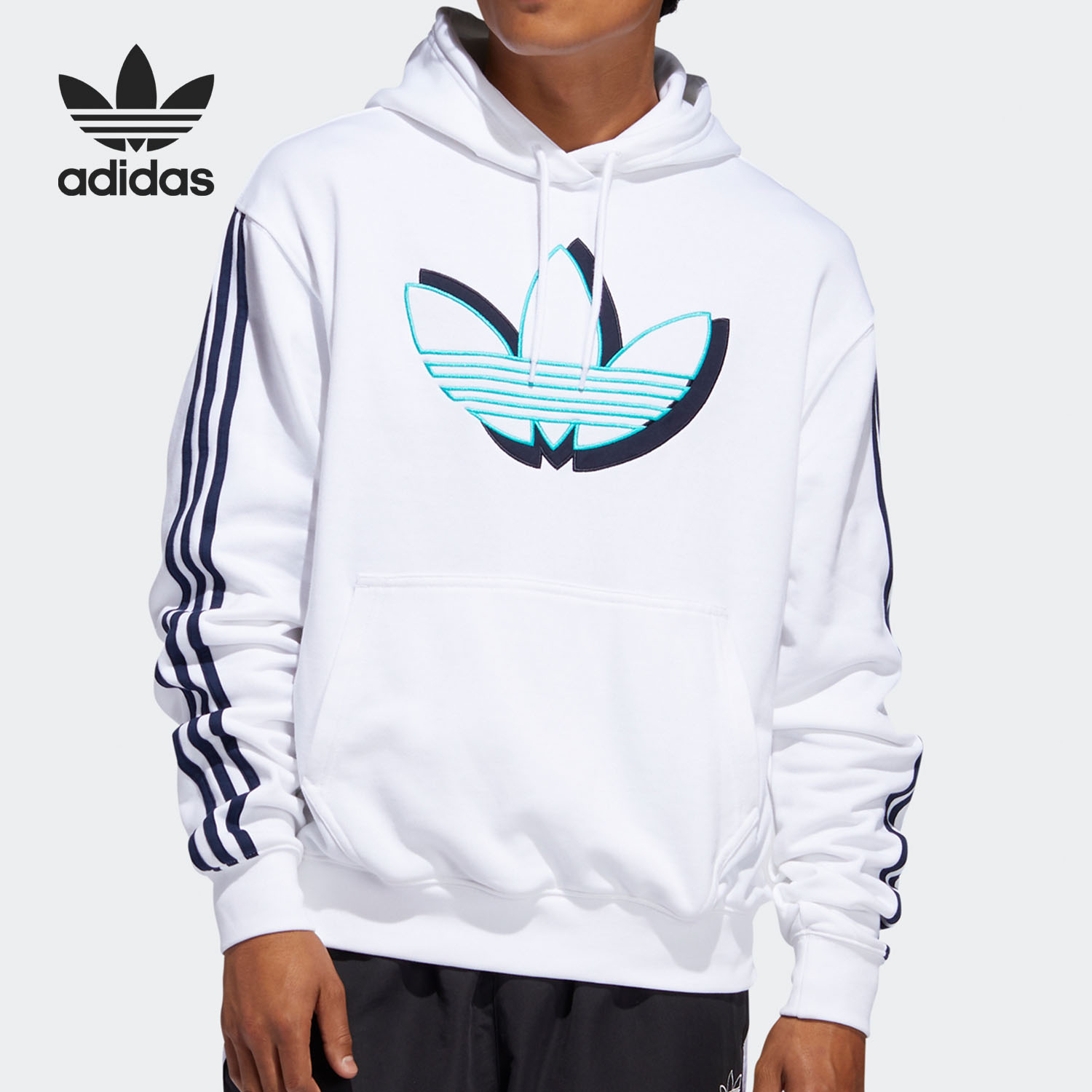 Adidas/阿迪达斯正品 春秋新款男子连帽运动套头衫 FM1502