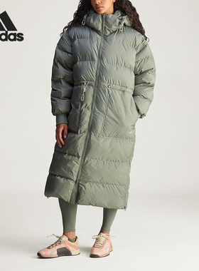 Adidas/阿迪达斯正品SMC新款女灰绿宽松保暖夹克外套KA7427