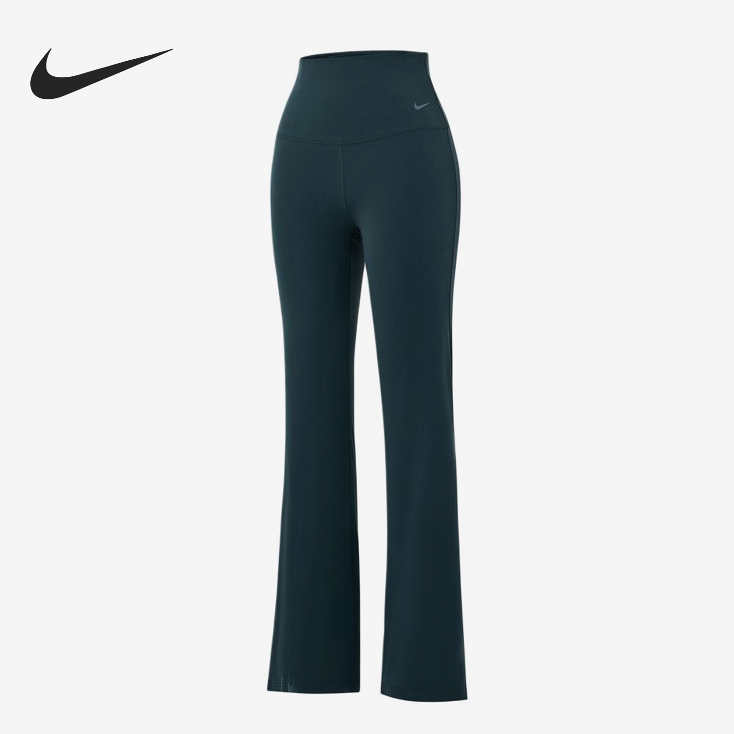 Nike/耐克官方正品S新款女深绿色瑜伽健身喇叭运动长裤FV7922-390