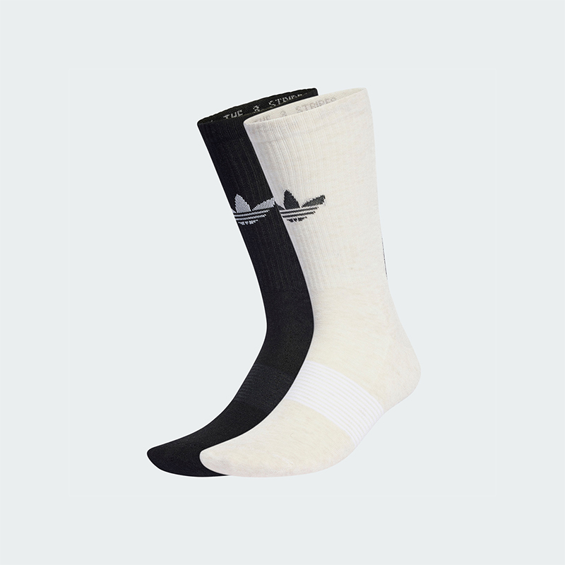 阿迪达斯男女同款中筒运动袜两双