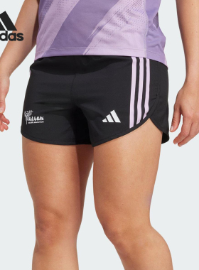 Adidas/阿迪达斯官方正品2026春季款女士松紧腰跑步短裤KE6254