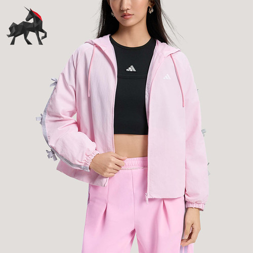 Adidas/阿迪达斯正品DCE WV LL JKT女士运动梭织连帽夹克KR7603