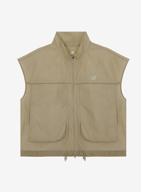 New Balance/NB正品2025新款女子梭织拉链立领马甲NJE24302-DB