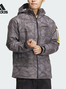 Adidas/阿迪达斯正品国家地理联名户外男士冲锋衣外套IS9512