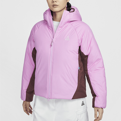 耐克女士训练拼接保暖时尚棉服