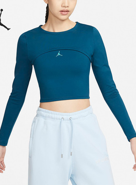 Nike/耐克正品Air Jordan女子二合一时尚长袖T恤DV1275-460