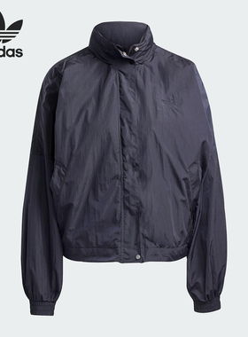 Adidas/阿迪达斯正品三叶草女士梭织立领拉链运动夹克外套JD2583