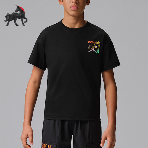 Nike/耐克正品Jordan World Tour大童透气圆领短袖T恤IW1474-010