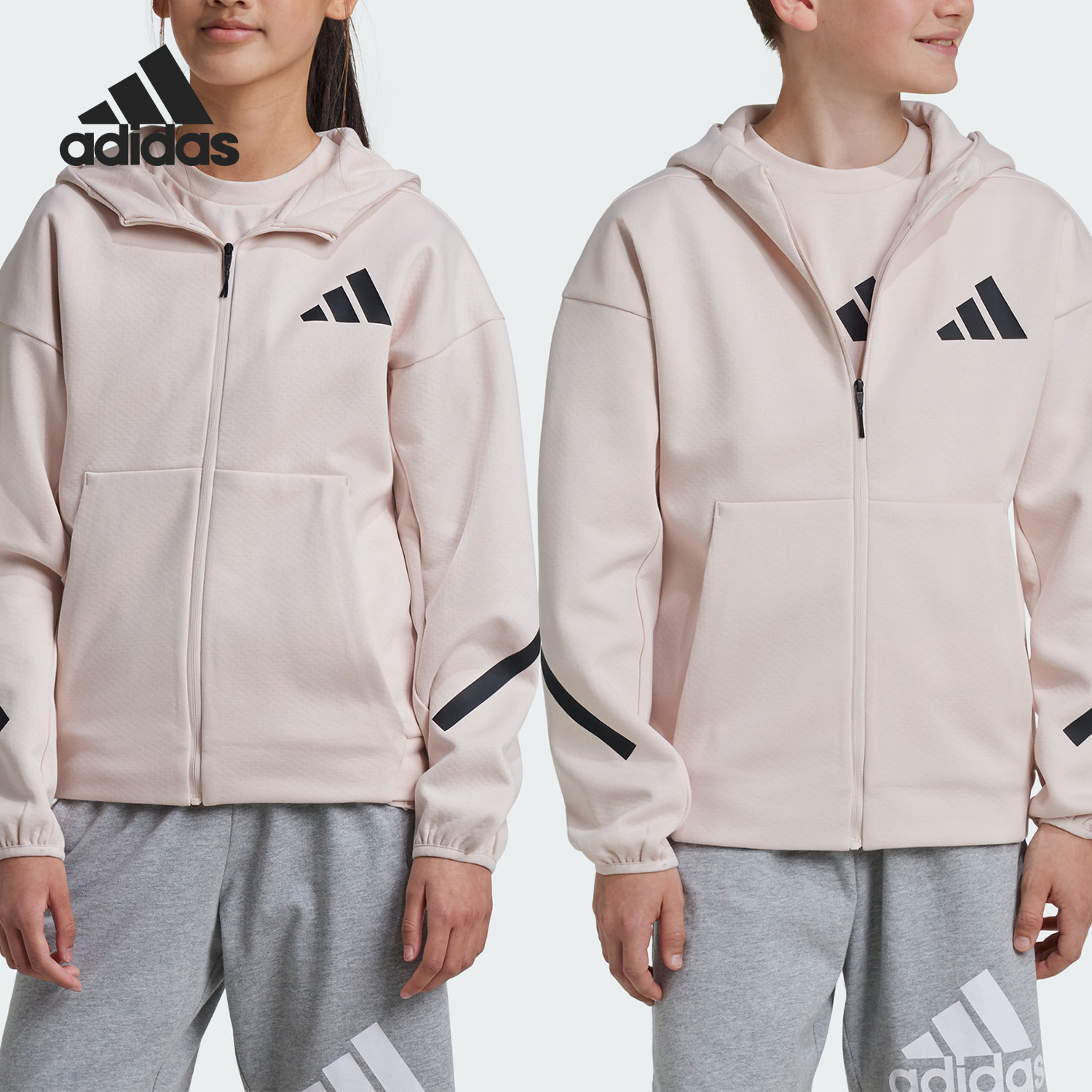 阿迪达斯大童宽松休闲外套