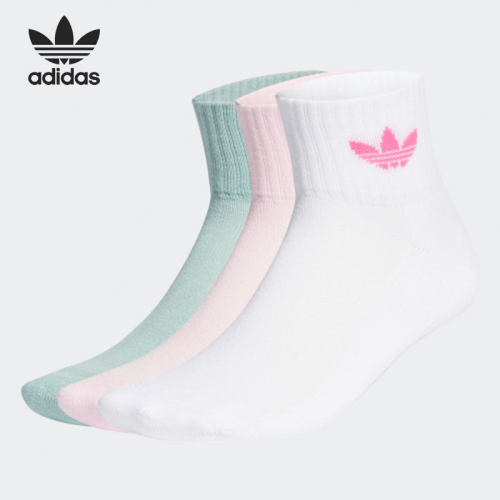 阿迪达斯三叶草男女运动袜