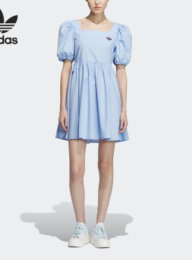 Adidas/阿迪达斯官方正品三叶草新款女子运动灯笼袖连衣裙IP1773