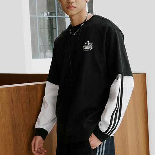 Adidas/阿迪达斯正品三叶草男女圆领简约经典运动短袖T恤KC3107