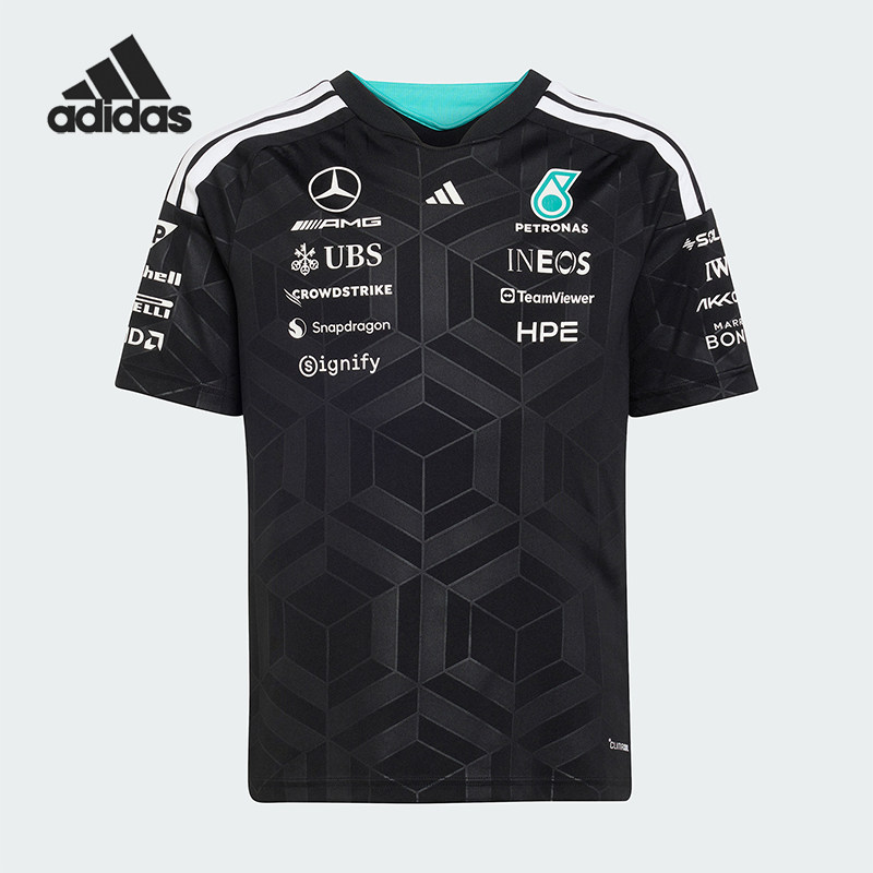 Adidas/阿迪达斯正品AMG马石油F1车队大童经典运动短袖T恤KF0165