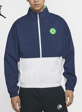 Nike/耐克正品男装当季休闲透气翻领篮球运动夹克外套CW0838-414