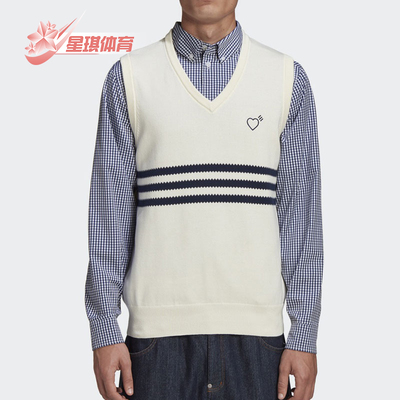 阿迪达斯男士针织背心马甲