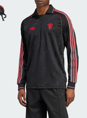 Adidas/阿迪达斯正品三叶草男士曼联足球运动长袖T恤IS6522