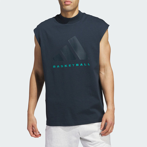 阿迪达斯男女同款潮流无袖T恤