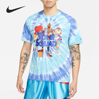 男子宽松扎染印花篮球运动短袖