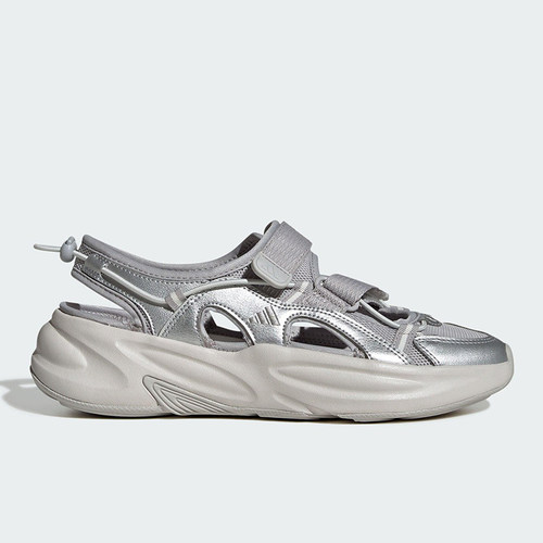 Adidas/阿迪达斯正品2025男女复古超轻缓震魔术贴厚底凉鞋JS4580