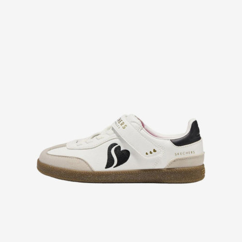 Skechers斯凯奇正品STREET GIRLS女童魔术贴圆头板鞋310583L-WBK