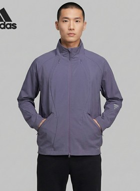 Adidas/阿迪达斯正品FOS男士速干立领宽松运动夹克外套KC0149