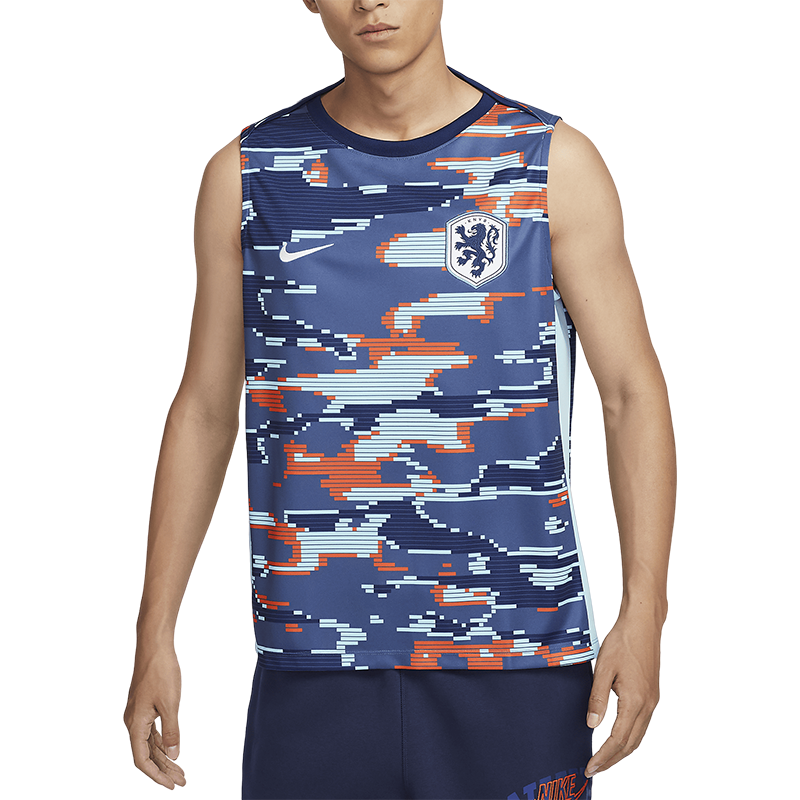 Nike/耐克官方正品荷兰队男士修身赛前足球运动背心FJ2718-492