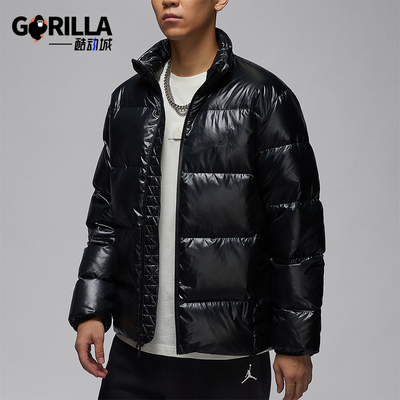 耐克男士亮面宽松保暖防风羽绒服